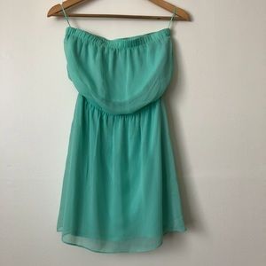 Express Strapless Chiffon Dress
